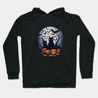 Helloween black cat Hoodie